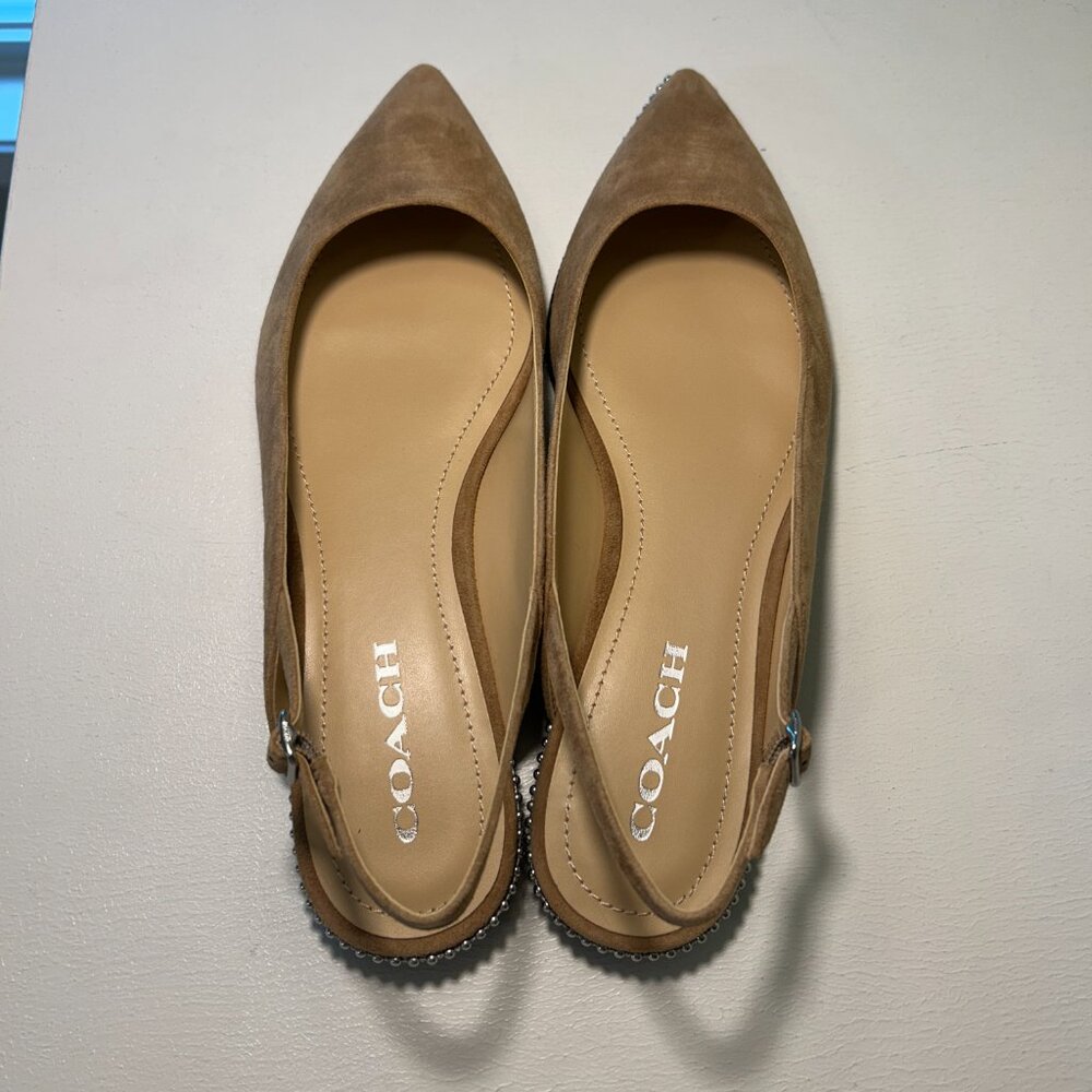 Coach Women's VAE Suede Skimmer Ballet Flat - Picture 10 of 14